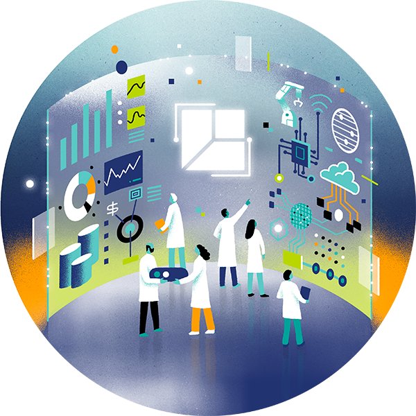 Our technology infrastructure was painstakingly developed to meet the nuanced needs of the markets and clients we serve. These thoughtful measures, coupled with our engineering expertise, have uniquely equipped us to revolutionize the alts investing process. Illustration representing the AIX enterprise platform